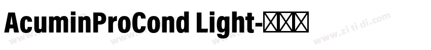 AcuminProCond Light字体转换